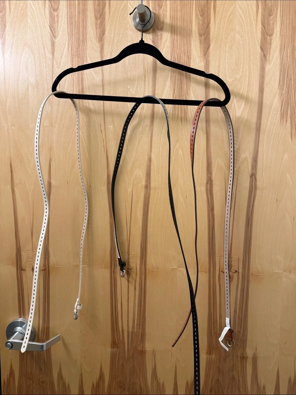 Black, Cream, And Tan Universal Thread Belts